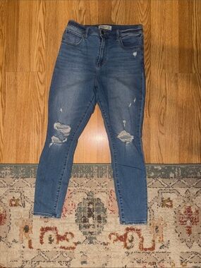Abercrombie & Fitch Distressed Blue Skinny Jeans